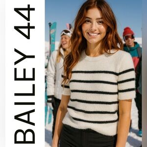 Bailey 44 Black and White Striped Sweater